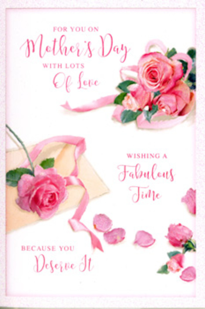 A softly romantic Mother's Day card fills the frame, its composition built around a central cluster of pink roses with scattered petals adding a storybook charm. The roses themselves appear plush and velvety, with petals overlapping in intricate spirals, transitioning from a deeper rose colour at their hearts to a pale blush and near-white at the very edges. The way they are arranged suggests a small, carefully gathered posy, similar to the hand-tied styles often created in village shops like Ickenham Florist. Around the main cluster, individual petals are strewn in an easy, unforced pattern across the creamy background, as though the flowers have been gently handled and admired. Soft, even lighting creates a gentle glow, reminiscent of a late morning in Ickenham when sunlight diffuses through light curtains, casting only the faintest shadows and allowing the pink tones to appear especially tender. Flowing calligraphy surrounds and interweaves with the floral design, delivering a loving Mother's Day message in a script that feels almost like personal handwriting, each loop and curve drawn with care. The words seem to hover just above the blossoms, wrapping them in an invisible embrace of appreciation. Hints of greenery and possibly a slender pastel ribbon peek from beneath the blooms, adding depth and a small sense of celebration without breaking the overall calm. The limited colour palette-soft pinks, creamy whites, and gentle greens-supports a mood of warmth, gratitude, and tranquillity. Visually, it reads like a moment of quiet pause, the kind of thoughtful gesture a family might pair with fresh flowers delivered across Ickenham and the surrounding suburban streets to honour a mother's patience, strength, and love.